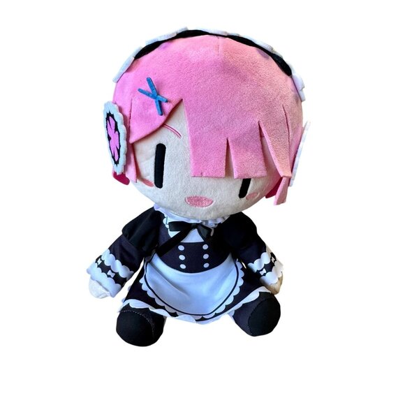 TAITO Re:Zero Starting Life in Another World Plush Doll Toy 12" Ram Japanese - Picture 1 of 9